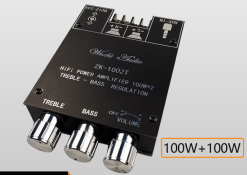 Mạch Khuếch Đại Âm Thanh Bluetooth 5.0 2*100W Điều Chỉnh Âm Sắc Zk-1002T