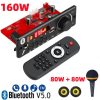 Bộ Khuếch Đại 160W Bluetooth 5.0 MP3 Player 12V – Hỗ Trợ USB TF FM Radio Và Mic